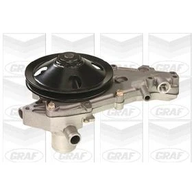 Imagem de GRAF PA597 Bomba de água com junta tampa mecânico Chapa aço 144 para accionamento da correia trapezoidal estriada RENAULT: CLIO 1, TWINGO 1
