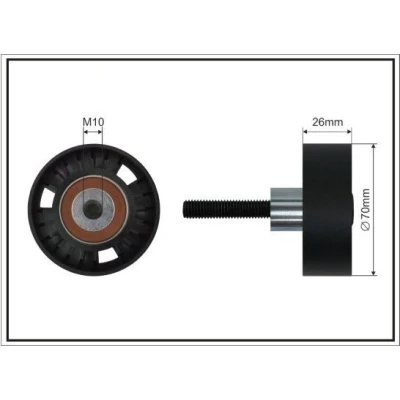 Imagem de Polia de desvio/de guia, correia trapezoidal estriada CAFFARO 359 55 SC