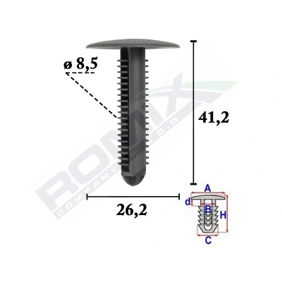 Imagem de ROMIX C70608 Grampo, friso RENAULT: TRAFIC 2 Kasten
