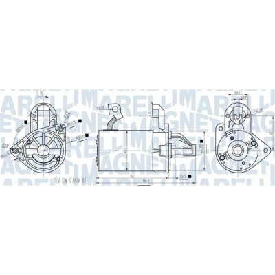 Imagem de MAGNETI MARELLI 063721422010 Motor de arranque 12V 0,8kW 8 CHEVROLET: Spark, Aveo / Kalos Hatchback