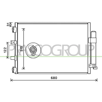 Imagem de PRASCO FD428C002 Condensador com secador 15 Alumínio 590 R 134a FORD: FOCUS 3 Turnier