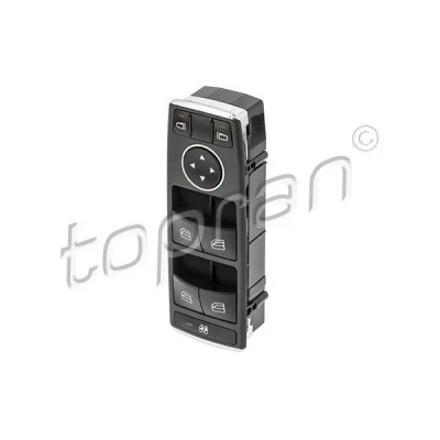 Imagem de TOPRAN 409 629 Interruptor, elevadores dos vidros do lado condutor Rebordo cromado MERCEDES BENZ: Classe C Sedan, E T modell