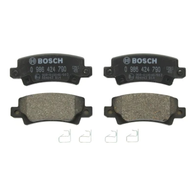 Imagem de BOSCH 0 986 424 790 Jogo de pastilhas para travão disco Baixo teor metálico com avisador sonoro desgaste chapa anti ruído