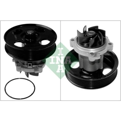 Imagem de INA 538 0442 10 Bomba de água com polia junta para accionamento da correia trapezoidal estriada OPEL: Corsa C Hatchback, Astra H Caravan