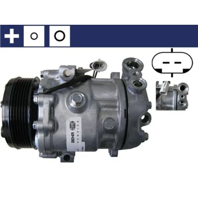 Imagem de MAHLE ORIGINAL ACP 83 000S Compressor SD6V12 12 PAG 46 R 134a com retentor OPEL: Astra G CC, Corsa D Hatchback, Caravan
