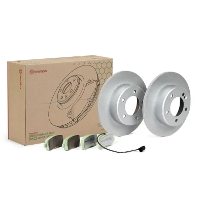 Imagem de BREMBO KT 10 037 Kit de travões cheio sem acessórios com parafusos incl. contacto aviso desgaste