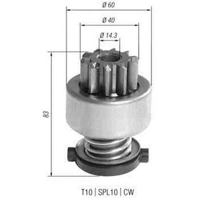 Imagem de MAGNETI MARELLI 940113020393 Pinhão, motor de arranque