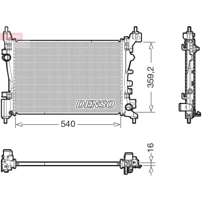 Imagem de DENSO DCN05003 Condensador sem secador 566x316x21 R 134a 566 BMW: 3 Sedan, Touring