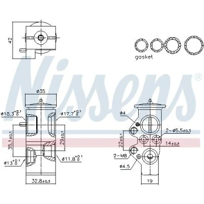 Imagem de NISSENS 999428 Válvula de Expansão VOLKSWAGEN: Polo V Hatchback, SEAT: Ibiza 4, 4 Sportcoupe endado, norauto, oscaro, mister auto
