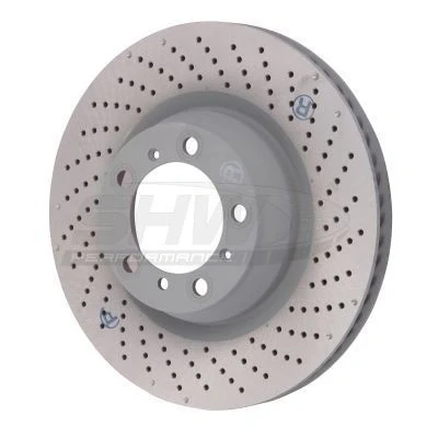 Imagem de SHW Performance PRR39978 Disco de travão Eixo traseiro direito 350 28 interior ventilado, perfurado/ondulado revestido alto carbono PORSCHE: 911 Coupe