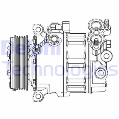 Imagem de DELPHI CS20512 Compressor 7ZSB16 PAG 46 FORD: S Max Mk1, MONDEO 4 Turnier, FOCUS 3 VOLVO: S60 II, V60 I