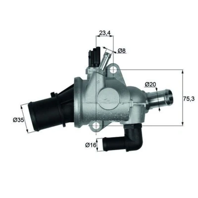 Imagem de MAHLE ORIGINAL TI 174 88 Termóstato, líquido de refrigeração ALFA ROMEO: 156 Sportwagon, Sedan, GT