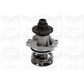 Imagem de GRAF PA502A Bomba de água com retentor mecânico Chapa aço para accionamento da correia trapezoidal estriada BMW: 5 Sedan, 3 Touring