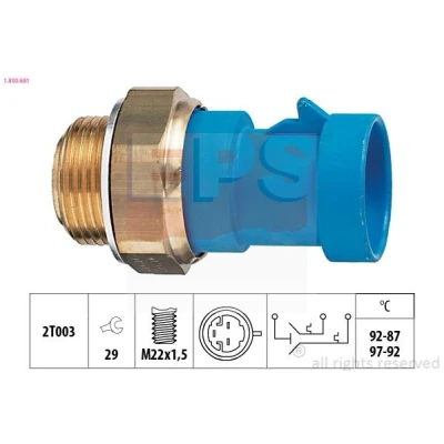 Imagem de EPS 1.850.681 Interruptor de temperatura, ventilador do radiador M22x1,5 Made in Italy OE Equivalent FIAT: Uno Hatchback, Palio I Weekend