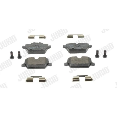 Imagem de Jurid 573136JC Jogo de pastilhas para travão disco White Low Dust Cerâmica preparado indicador aviso desgaste BMW: 1 Hatchback