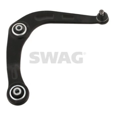 Imagem de SWAG 62 92 9427 Braço de suspensão com chumaceira Eixo dianteiro, lado direito, em baixo transversal Aço fundido PEUGEOT: 206 Hatchback, SW
