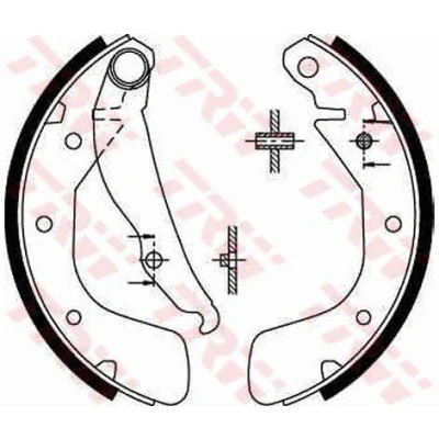 Imagem de TRW GS8543 Maxilas de Travão 200 46 OPEL OPEL: Corsa C Hatchback, Astra G CC, F Sedan, CHEVROLET: Lacetti Nubira Carrinha