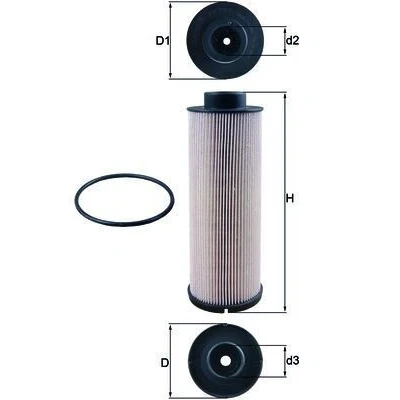 Imagem de MAHLE ORIGINAL KX 73/1D Filtro de Combustível Cartucho filtrante