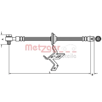 Imagem de METZGER 4116208 Mangueira de Travão 527 Banjo M10x1