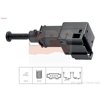 Imagem de EPS 1.810.151 Interruptor de luz stop mecânico Made in Italy OE Equivalent VOLKSWAGEN: Golf 4, Caddy 2 Kastenwagen,