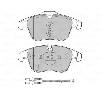 Imagem de VALEO 601147 Jogo de pastilhas para travão disco Eixo dianteiro incl. contacto aviso desgaste com chapa anti ruído PEUGEOT: 508 I SW, 407 SW