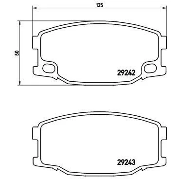 Imagem de BREMBO P 54 035 Jogo de pastilhas para travão disco preparado indicador aviso desgaste sem acessórios