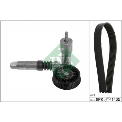Imagem de INA 529 0425 10 Jogo de correias trapezoidais estriadas Verificar a rotação livre do alternador e, event., substit. VOLKSWAGEN: Passat B5 Sedan