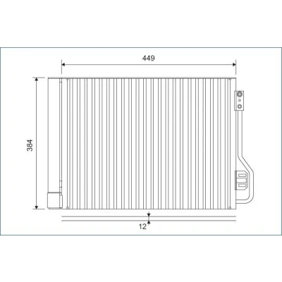 Imagem de VALEO 812882 Condensador com secador 12 9 Alumínio 384 SMART: Fortwo II Coupe