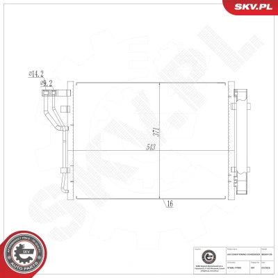 Imagem de ESEN SKV 86SKV126 Condensador com secador Alumínio 543mm