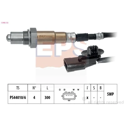 Imagem de FACET 10.8132 Sonda lambda com material de fixação Made in Italy OE Equivalent aquecimento, plana, Rosca pré lubrificada