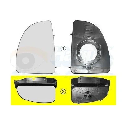 Imagem de VAN WEZEL 1747834 Vidro Espelho à direita parte inferior FIAT: Ducato II Van, Camião de plataforma/Chassis, PEUGEOT: Boxer Minibus