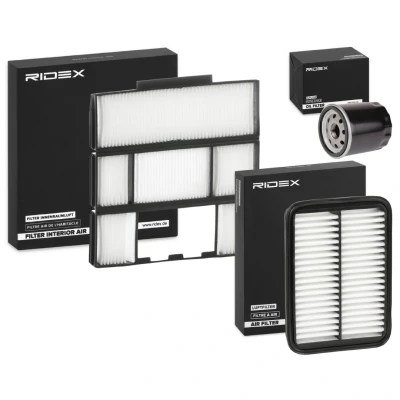 Imagem de RIDEX 4055F0063 Elemento de Filtro com ar, sem bujão despejo do óleo aparafusado, pólen várias peças