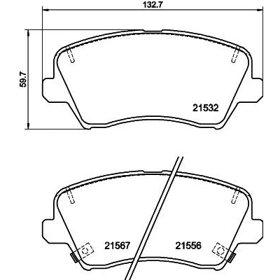 Imagem de HELLA 8DB 355 039 971 Jogo de pastilhas para travão disco incl. contacto aviso desgaste com acessórios KIA: cee‘d II Sportswagon