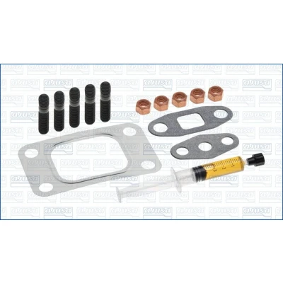 Imagem de AJUSA JTC11009 Kit de montagem, turbocompressor with studs, syringe oil com juntas instruções montagem
