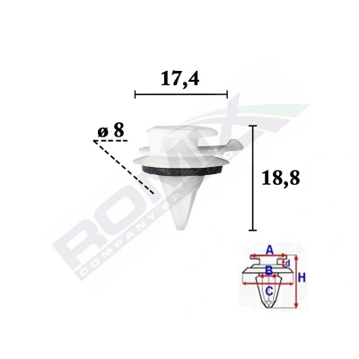 Imagem de ROMIX C70612 Grampo, friso