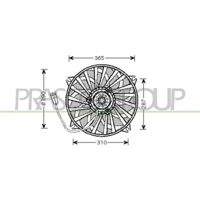Imagem de PRASCO CI424F001 Ventilador de Radiador 390mm 400W