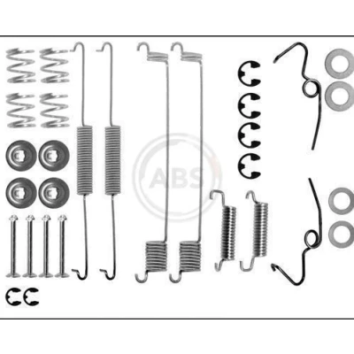 Imagem de A.B.S. 0641Q Kit de acessórios, maxilas do travão FORD: Transit Mk3 Camião plataforma/Chassis