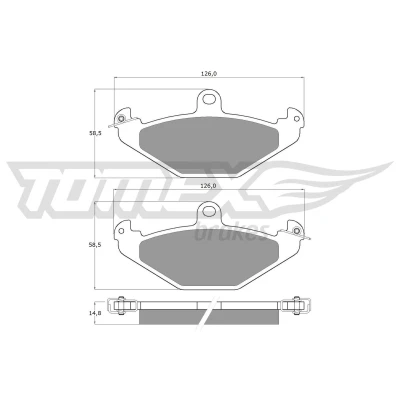Imagem de TOMEX brakes TX 12 20 Jogo de pastilhas para travão disco Eixo dianteiro preparado indicador aviso desgaste BMW: 3 Sedan, Cabrio