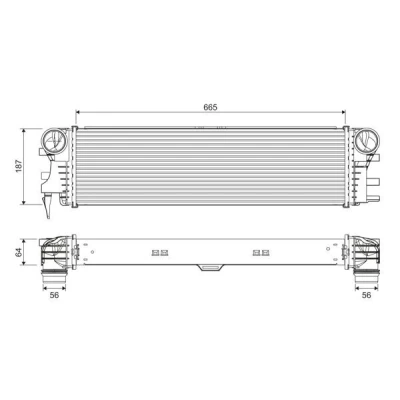 Imagem de VALEO 818311 Intercooler Alumínio sem sensor MERCEDES BENZ: Classe V, Vito Van