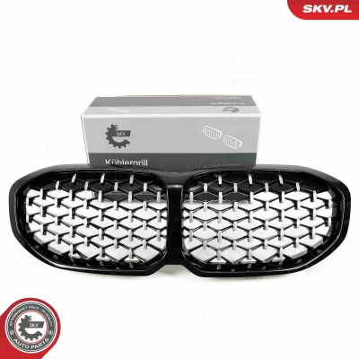 Imagem de ESEN SKV 66SKV028 Grelha de Radiador prateado, brilhante preto,