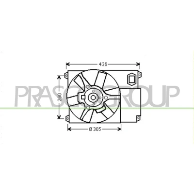 Imagem de PRASCO CI950F001 Ventilador de Radiador 305 240 CITROËN: Jumper I Van