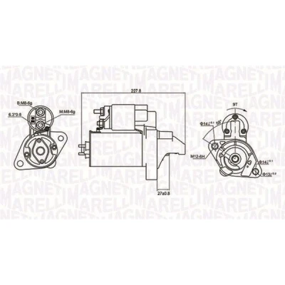 Imagem de MAGNETI MARELLI 063721074010 Motor de arranque 12 1,4 9 AUDI: A4 B6 Avant, Sedan, B5 Sedan