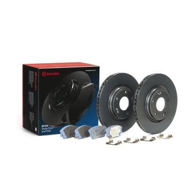 Imagem de BREMBO KT 08 028 Kit de travões interior ventilado sem acessórios com chapa anti ruído, parafusos avisador sonoro desgaste