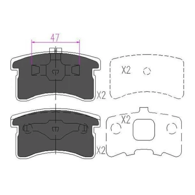 Imagem de KAVO PARTS KBP 1506 Jogo de pastilhas para travão disco DAIHATSU: Copen I