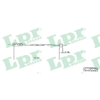 Imagem de LPR C0578B Cabo de Freio Mão 130 Travões disco OPEL: Vectra B CC, Sedan