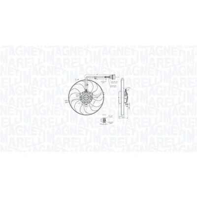 Imagem de MAGNETI MARELLI 069422847010 Ventilador de Radiador 348 12 198 VOLKSWAGEN: Golf 4, Polo III Hatchback, 4 Variant, AUDI: A3 TT Coupe
