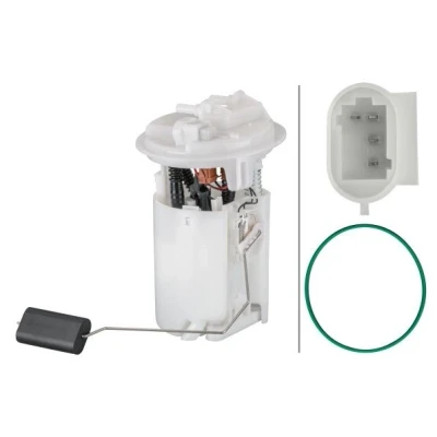 Imagem de HELLA 8TF 358 106 881 Unidade de alimentação combustível com junta, sensor nível regulador pressão elétrico