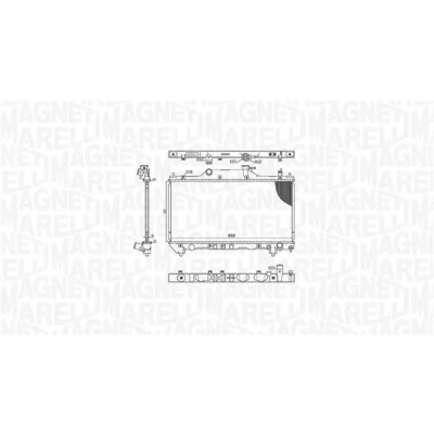 Imagem de MAGNETI MARELLI 350213186200 Radiador, arrefecimento do motor 325mm 658mm 16mm Aletas de refrigeração soldadas TOYOTA: Avensis I Sedan