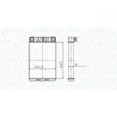 Imagem de MAGNETI MARELLI 350218428000 Radiador Quente MERCEDES BENZ: Classe C Coupe, Sedan, T modell