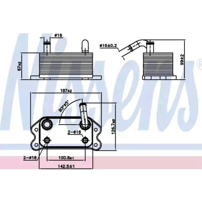 Imagem de NISSENS 90779 Radiador de Óleo sem caixa do filtro óleo VOLVO: V70 2, S60 I, XC90 I